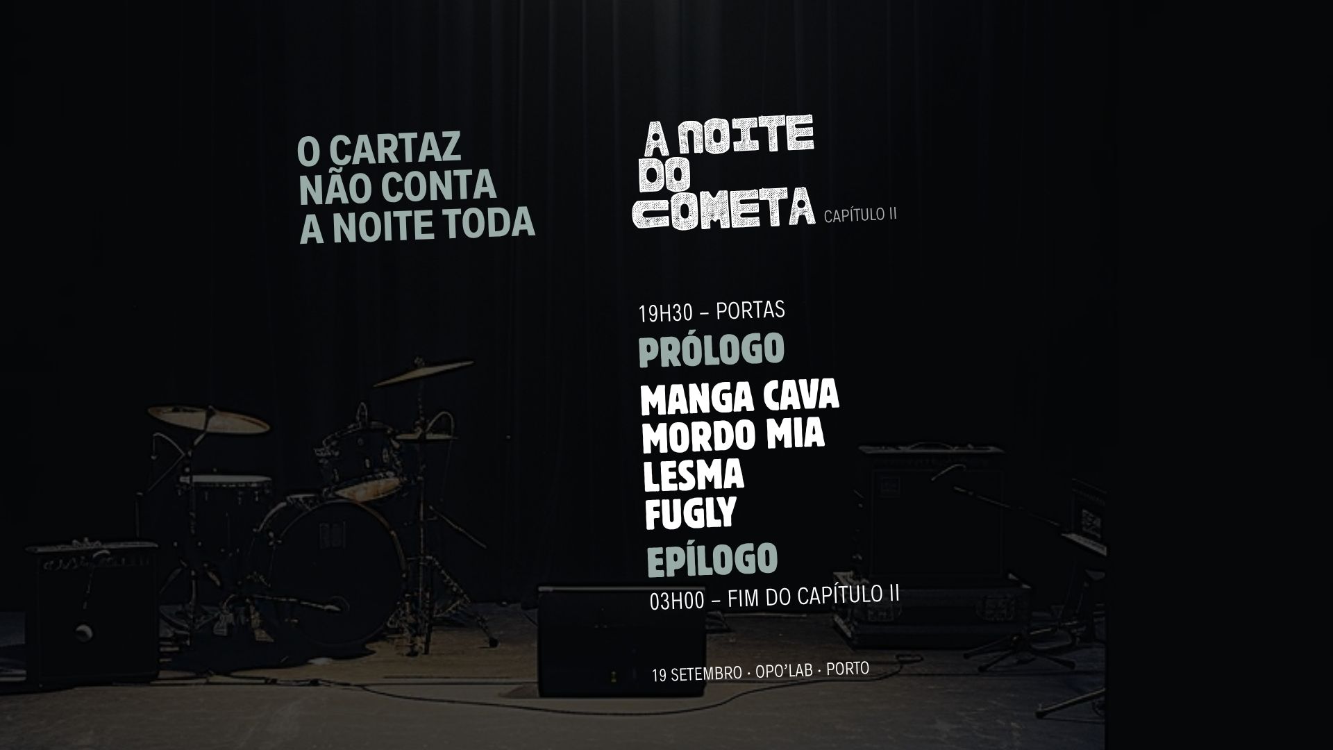 Cartaz do Capítulo II — A Noite do Cometa, 19 de setembro de 2026, OPO’LAB, Porto